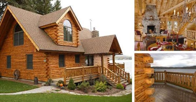 Inspiring Log Home By The Lake
