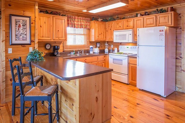 Log cabin kitchen