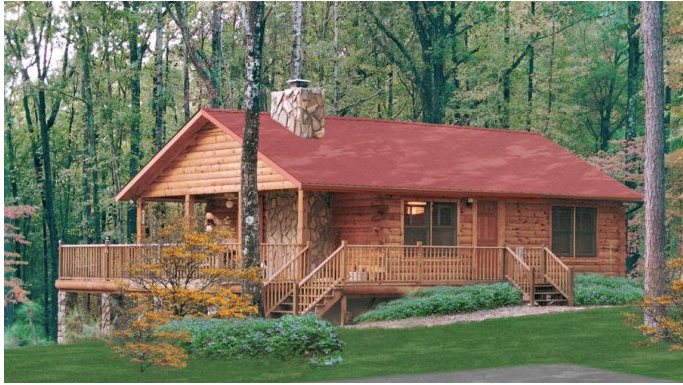 Old Fashioned Lakehouse Log Cabin for $34,000