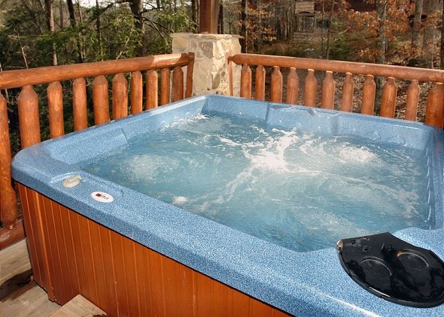 Cabin hot tub