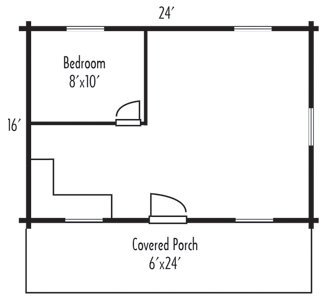 Log Cabin kit floor plan