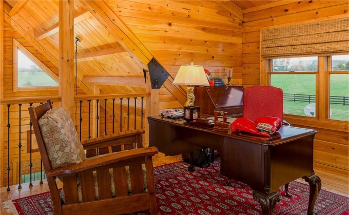 Log home interior