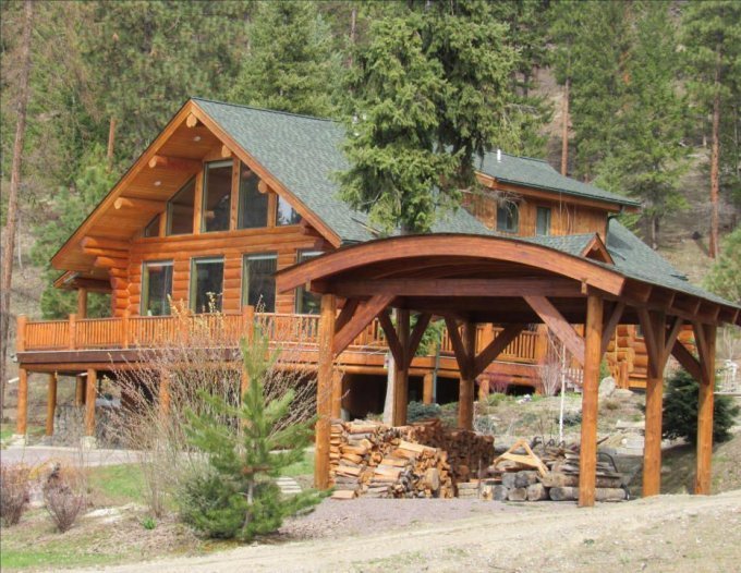 Montana log cabin