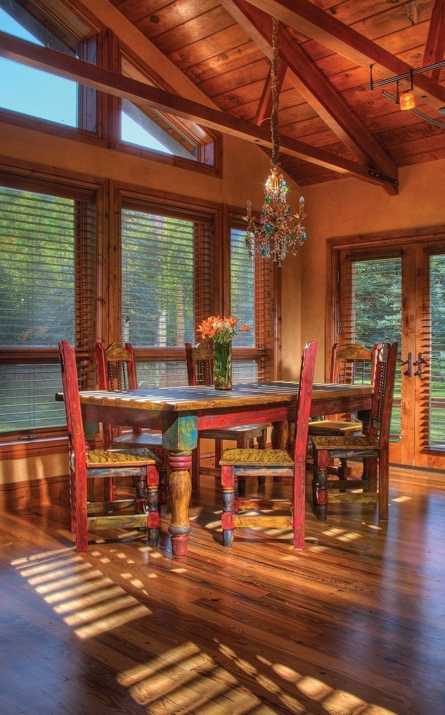 Rustic cabin interior