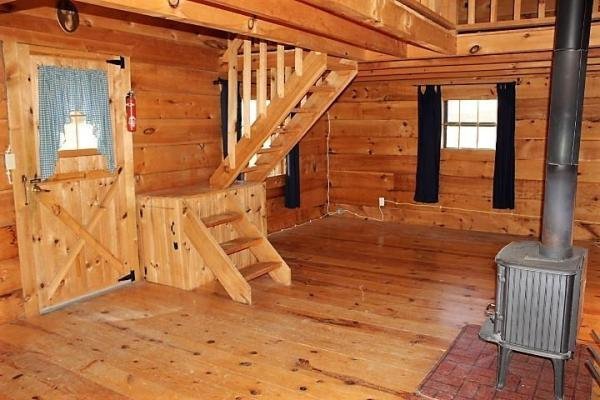Amish log cabin interior