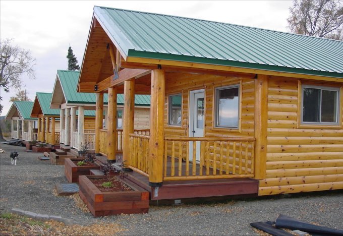 Timber log cabins