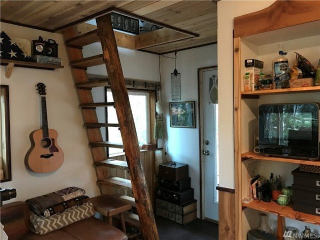 Tiny cabin interior