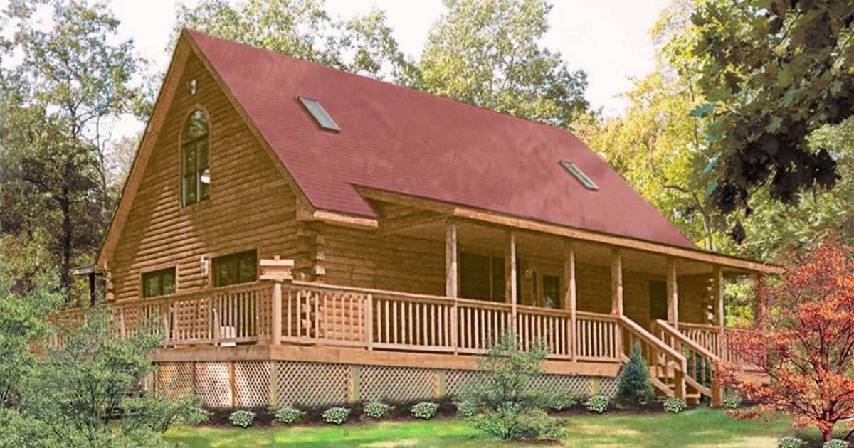 turn mobile home into log cabin