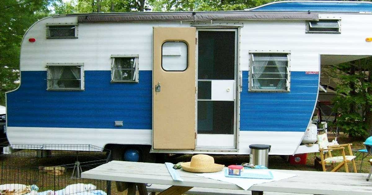 Glamp in style with this 1965 remodeled vintage camper