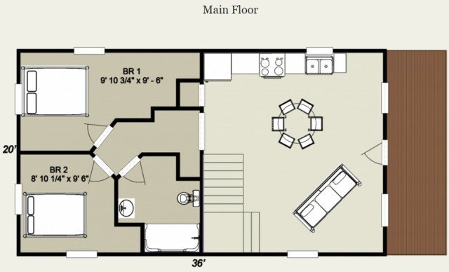 Mountain king cabin floor plan