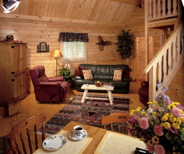 Mountain king cabin interior