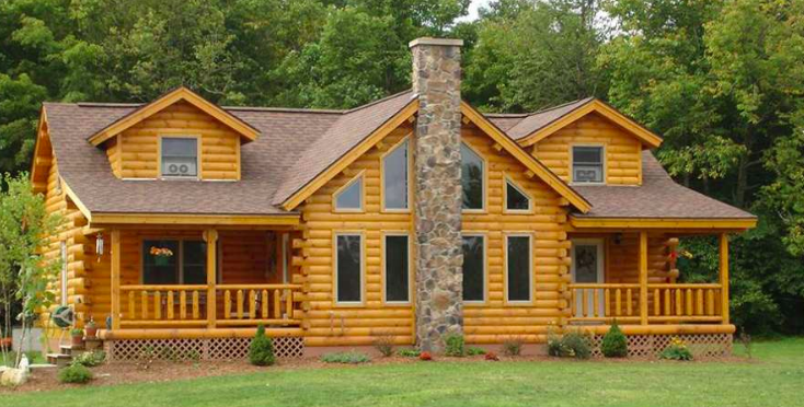 The Linwood Is A Charming Log Home Fit For A Family