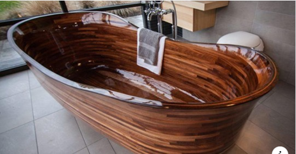 Former Boat Builder Sculpts Breathtaking Wooden Bathtubs
