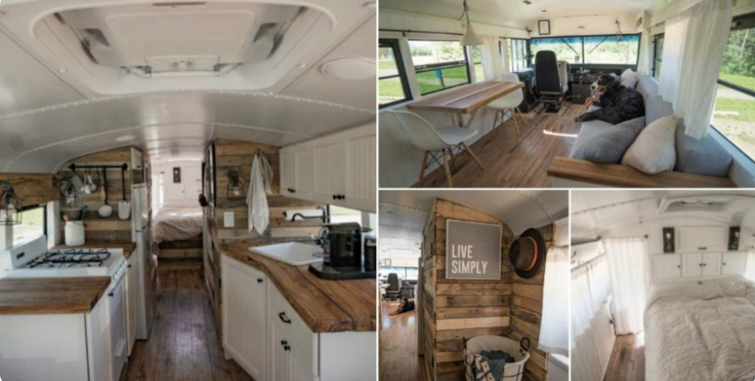 It Used To Be A School Bus – Now It’s A Cozy Loft On Wheels!