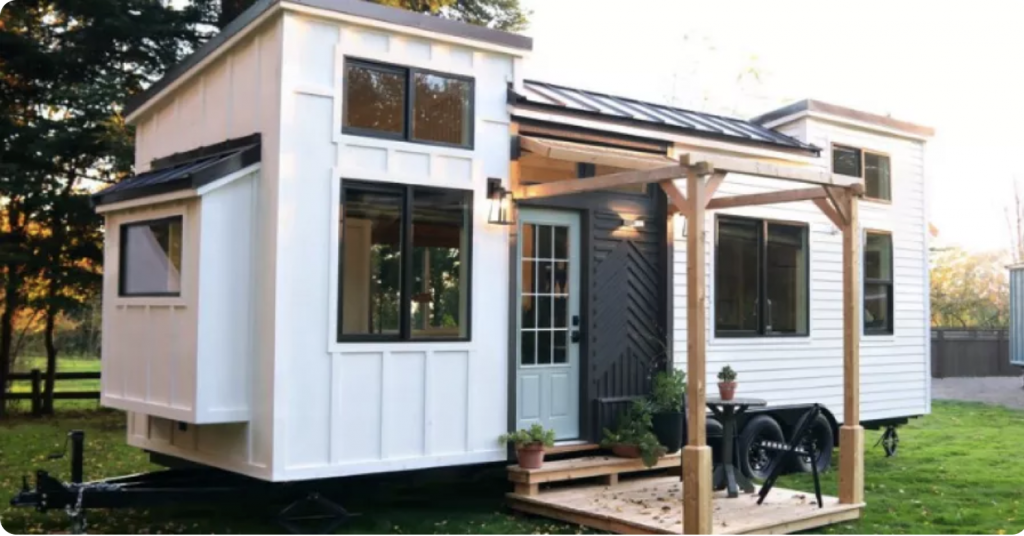 Pacific Harmony Tiny Home Has A Main Floor Bedroom With A Murphy Bed