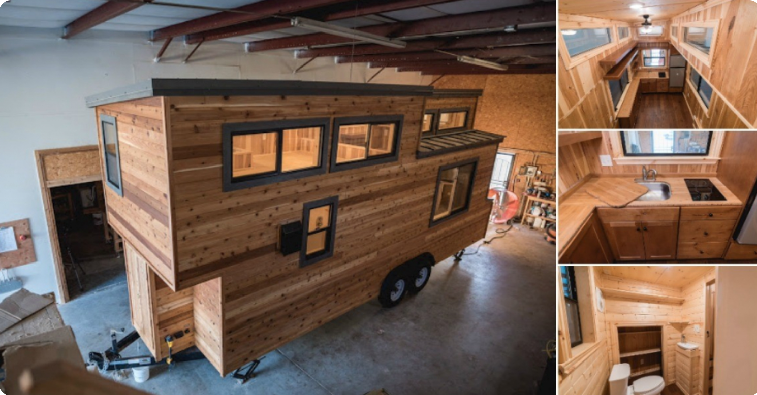 California Tiny House Builder Creates Wooden Beauty On 24ft Trailer