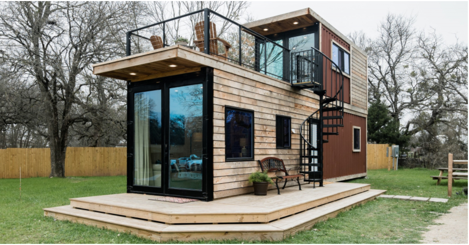 The Helm – 2 Story Container Home Close To Magnolia Market